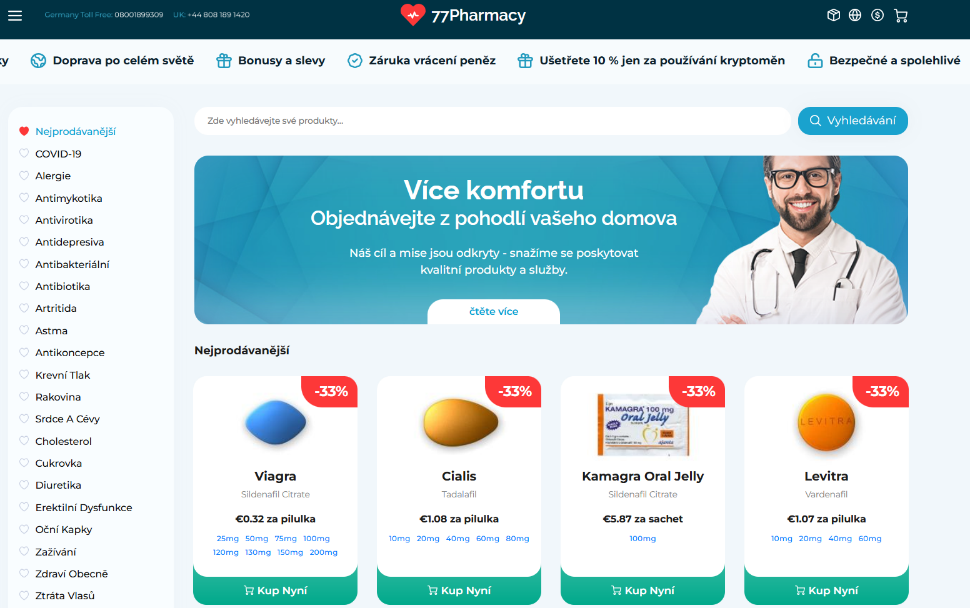 Podvodné online lékárny nabízejí léky na hubnutí i i antibiotika bez receptu